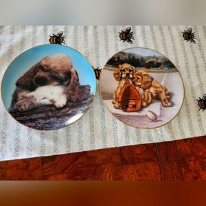 Decorative Cocker Spaniel Dog Plates Set
